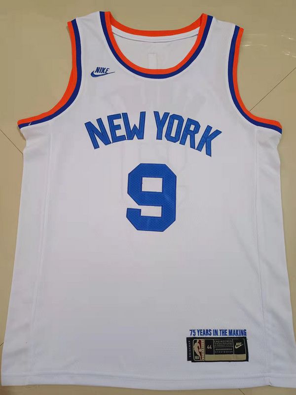 Men New York Knicks 9 Barrett White Nike New Game NBA Jersey